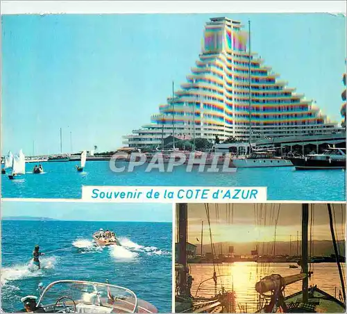 Cartes postales moderne Souvenir de la Cote d'Azur Le Port de Marina Baie des Anges Joies de la Mer Bargues des Pecheurs