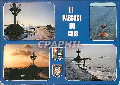 Moderne Karte Ile de Noirmoutier (Vendee) Le Passage du Gois