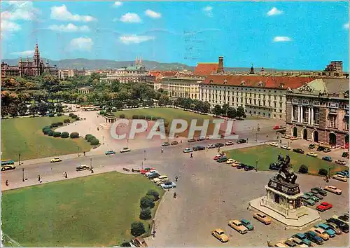 Moderne Karte Vienne Heldenplatz Vis a vis de l'Hotel de Ville du Burgtheater et du Chateau Hofburg