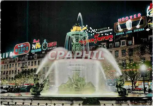 Cartes postales moderne Lisboa Rossio de Nuit