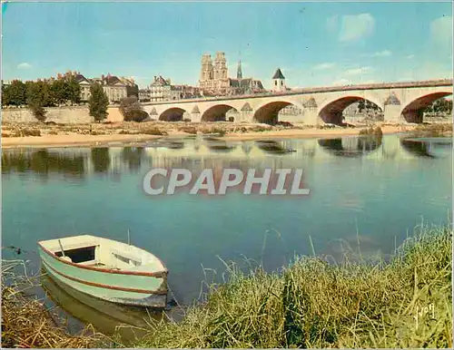Cartes postales moderne Orleans (Loiret) Couleurs et Lumiere de France Les Bords de la Loire et la Cathedrale