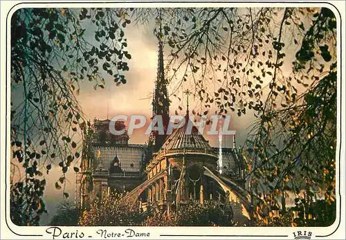 Moderne Karte Paris Ciel de l'Orange sur Notre Dame