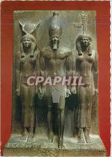 Ansichtskarte AK Cairo The Egyptian Museum LE Roi Mykerinos et la Deesse Hathor 4e Dyn