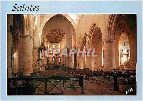 Ansichtskarte AK Saintes Cathedrale Saint Pierre Nef et Choeur Gothique