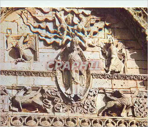 Ansichtskarte AK Angouleme Charente Image de France Cathedrale Saint Pierre XIIe Siecle Detail de la Facade Le ch