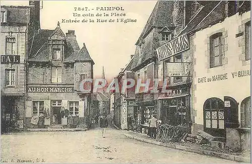 REPRO Paimpol Un Coin de la Place Entree de la Rue de l'Eglise