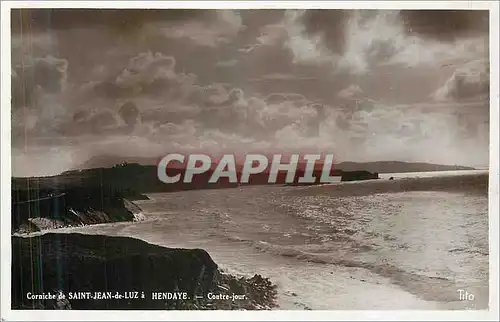 Cartes postales moderne Corniche de Saint Jean de Luz a Hendaye Contre Jour