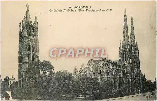 Cartes postales Bordeaux Cathedrale St Andre et Tour Pey Berland
