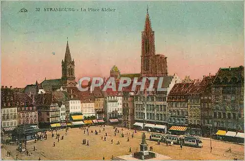 Cartes postales Strasbourg La Place Kleber Tramway