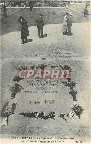 Ansichtskarte AK Paris La Tombe du Soldat Francais sous l'Arc de Triomphe de l'Etoile Militaria