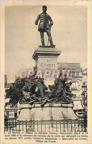 Ansichtskarte AK Le Mans Statue du General Chanzy Monument eleve le 16 aout 1885 Militaria