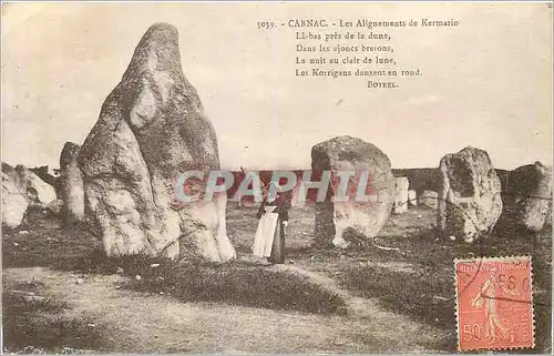 Cartes postales Carnac Les Alignements de Kermario La Bas pres de la Dune