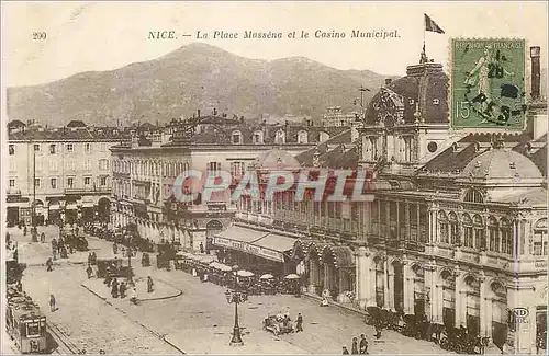 Cartes postales Nice La Place Massena et le Casino Municipal