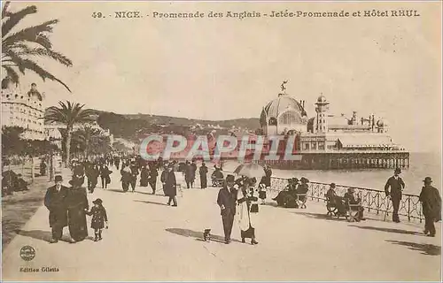 Cartes postales Nice Promenade des Anglais Jetee Promenade et Hotel Rhul