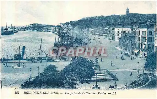 Cartes postales Boulogne sur Mer Vue Prise de l'Hotel des Postes Bateaux