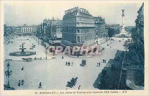 Cartes postales Bordeaux Les Allees de Tourny et le Cours du XXX Juillet