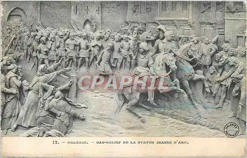 Cartes postales Orleans Bas Relief de la Statue Jeanne d'Arc