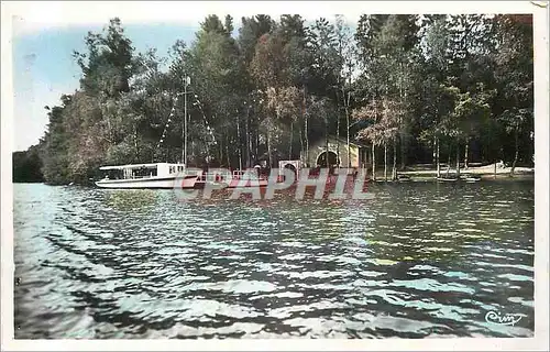 Moderne Karte Lac des Settons (Nievre) Embarcation des Vedettes de l'Hotel de la Plage Bateau