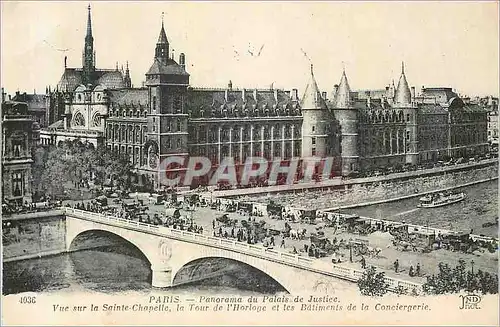 Cartes postales Paris Panorama du Palais de Justice Vue la Sainte Chapelle