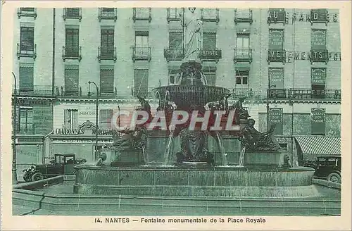 Ansichtskarte AK Nantes Fontaine Monumentale et Place Royale