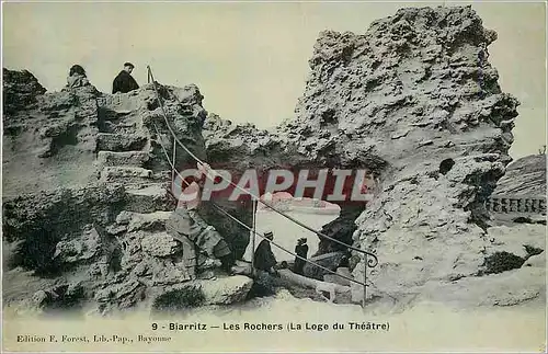 Ansichtskarte AK Biarritz Les Rochers (La Loge du Theatre)