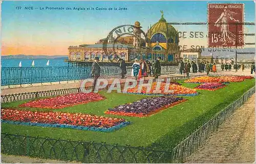 Cartes postales Nice La Promenade des Anglais et le Casino de la Jetee