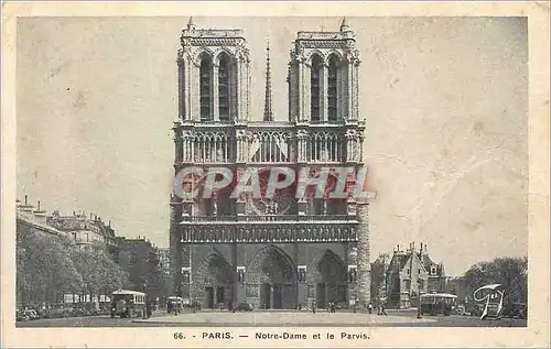 Ansichtskarte AK Paris Notre Dame et le Parvis