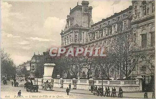 Ansichtskarte AK Paris L'Hotel de Ville et les Quais Militaria