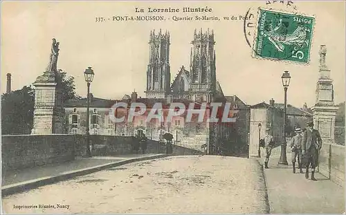 Ansichtskarte AK Pont a Mousson La Lorraine Illustree Quartier St Martin Vu du Pont