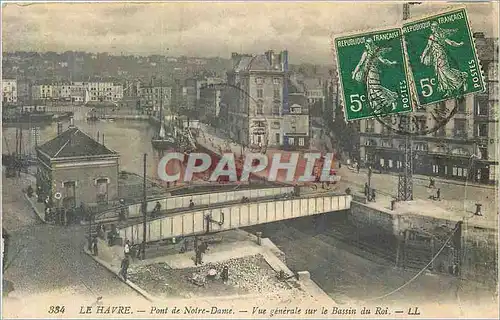 Cartes postales Le Havre Pont de Notre Dame Vue Generale sur le Bassin du Roi