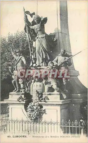 Ansichtskarte AK Limoges Monument des Mobiles 1870 1871 (Detail)