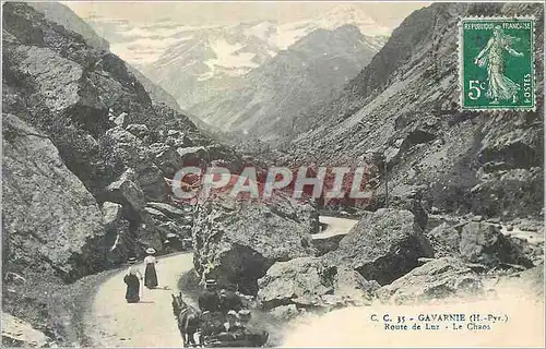 Ansichtskarte AK Gavarnie (H Pyr) Route de Luz LE Chaos