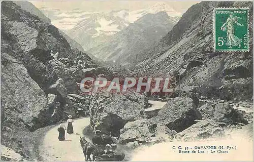 Cartes postales Gavarnie (H Pyr) Route de Luz LE Chaos