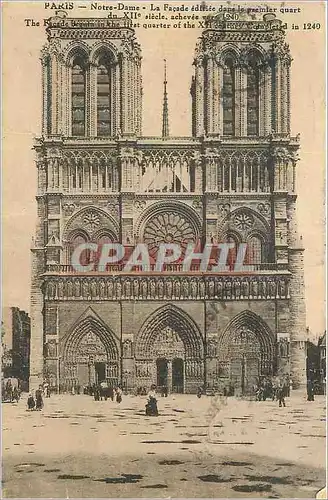 Cartes postales Paris Notre Dame La Facade Edifiee dans le Premier Quart du XIIe Siecle