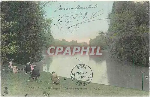 Ansichtskarte AK Bois de Boulogne Le Lac Superieur