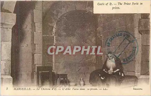 Cartes postales Marseille Le Chateau d'If L'Abbe Faria dans sa Prison