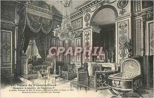 Cartes postales Palais de Fontainebleau Chambre a Coucher de Napoleon Ier