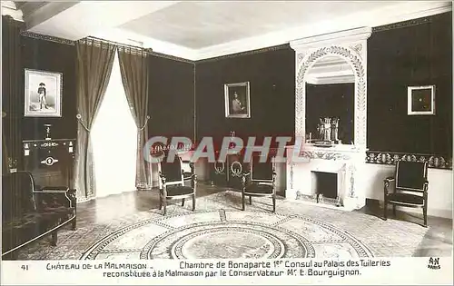 Ansichtskarte AK Chateau de la Malmaison Chambre de Bonaparte Ier Consul au Palais des Tuileries
