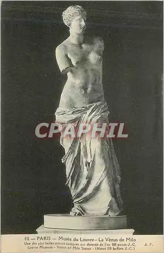 Ansichtskarte AK Paris Musee du Louvre La Venus de Milo Une des plus Belles Statues Antiques