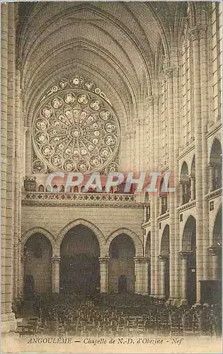 Cartes postales Angouleme Chapelle de N D d'Obezine Nef