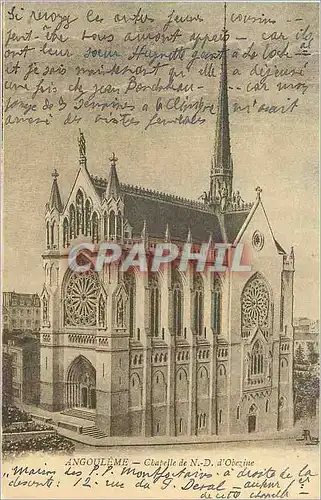 Cartes postales Angouleme Chapelle de N D d'Obezine