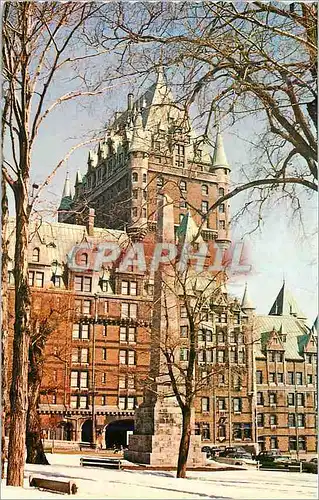 Moderne Karte Le Chateau Frontenac sous la Neige Quebec Canada