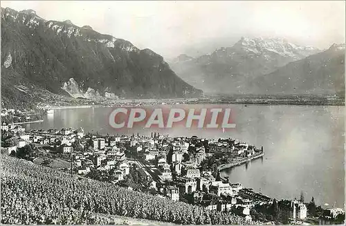 Cartes postales moderne Montreux (Suisse) Le Lac Leman et les Dents du Midi (3 260 m)
