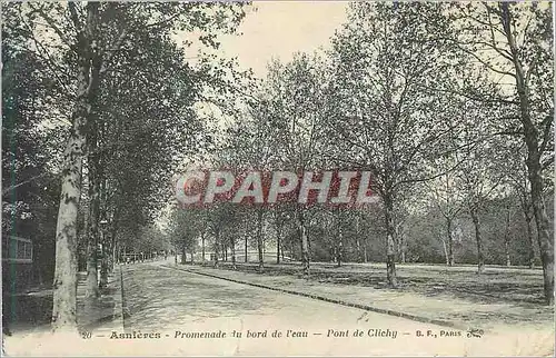 Cartes postales Paris Asnieres Promenade du Bord de l'Eau Pont de Clichy