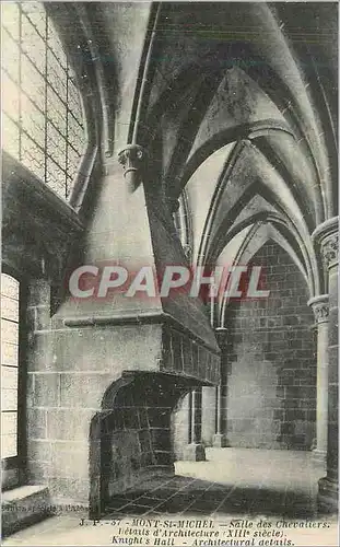 Cartes postales Mont Saint Michel Salle des Chevaliers Details d'Architecture (XIIIe Siecle)