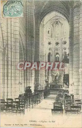 Cartes postales Chars L'Eglise La Nef