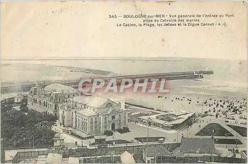 Ansichtskarte AK Boulogne sur Mer Vue Generale de l'Entree du Port prise du Calvaire des Marins