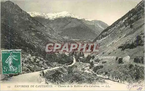 Ansichtskarte AK Environs de Cauterets Chemin de la Raillere et le Cabaliros