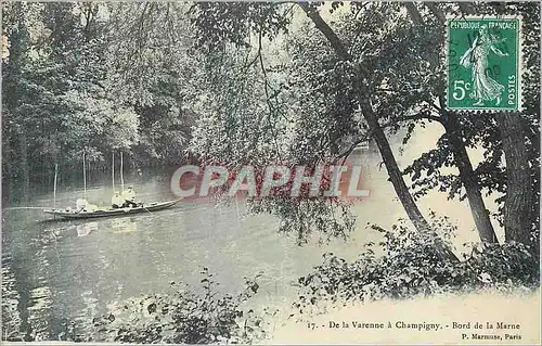 Ansichtskarte AK De la Varenne a Champigny Bord de la Marne Bateau Peche