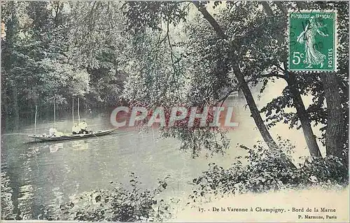Cartes postales De la Varenne a Champigny Bord de la Marne Bateau Peche